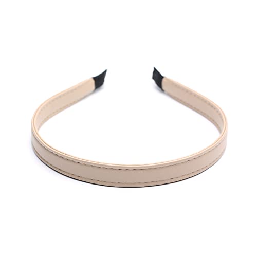 QinGoo Leder Haarreife Frauen Stirnband Kopfschmuck Stirnbänder Haarband Haarschmuck 1stück(Apricot) von QinGoo