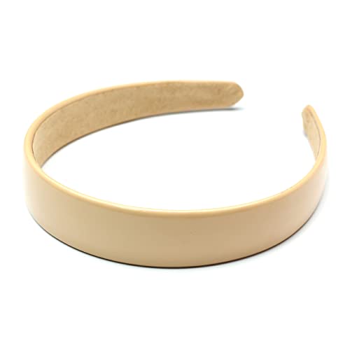 QinGoo Leder PU Stirnband Haarreife Frauen Stirnbänder Haarband Haarschmuck Kopfschmuck 1stück(Khaki) von QinGoo