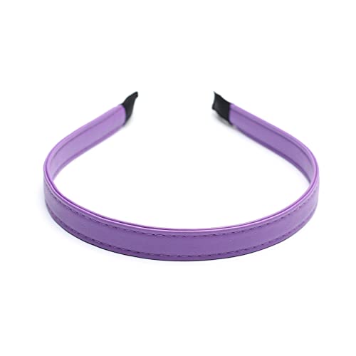 QinGoo Lila Leder Haarreife Frauen Stirnband Kopfschmuck Stirnbänder Haarband Haarschmuck 1stück(Purple) von QinGoo