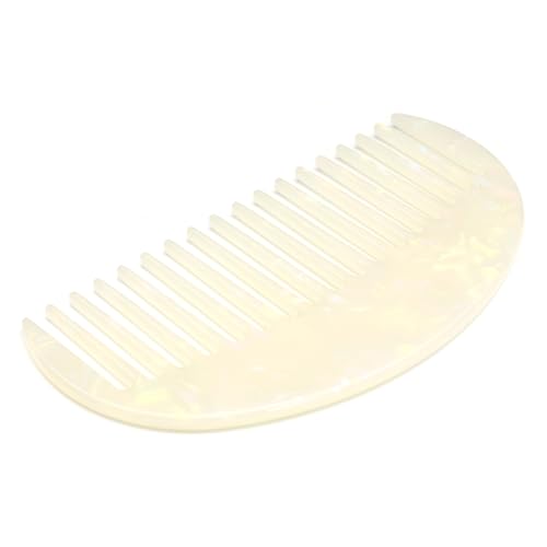 QinGoo Acetate Breiter Haarkamm Zahnkam Hair Comb Damen Frauen Haarkamm 1stück(11.8cm*6.2cm,White) von QinGoo