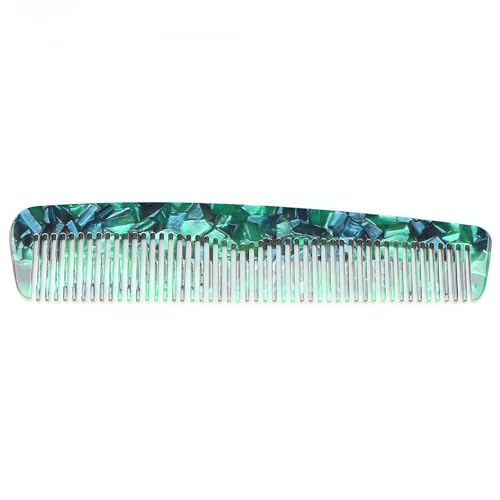 QinGoo Acetate Haarbürste Zahnkam Damen Frauen Haarkamm umweltfreundlich 1stück(Green) von QinGoo