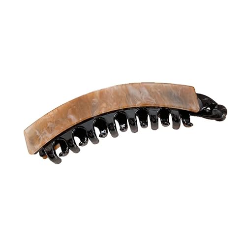 QinGoo Banana Haarspange Haarschmuck Pferdeschwanz Halter Frauen Haarschmuck Elegant Haar-Accessoire 1stück(10.8cm*3.2cm,Ink Coffee) von QinGoo