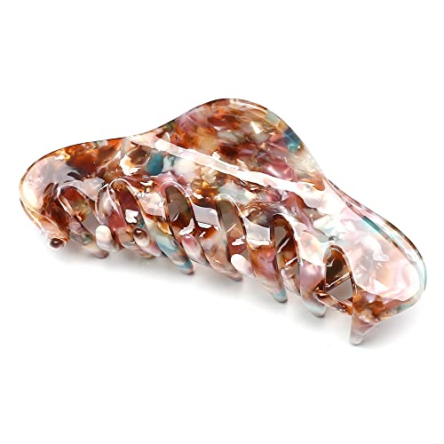 QinGoo Groß Acetat Haarklammer Klauen Haarspange Schöne Damen Haarschmuck Elegant Haar-Accessoire dünnen haaren 1stück(10.6cm*4.2cm,Multicolor) von QinGoo