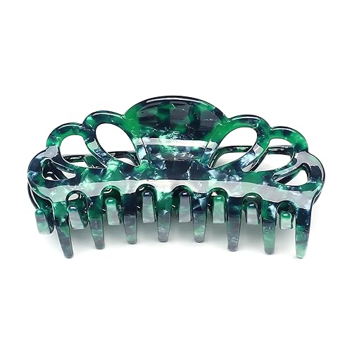 QinGoo Groß Grün Acetat Haarklammer Klauen Haarspange Schöne Damen Haarschmuck Elegant Haar-Accessoire 1stück 10cm(Green) von QinGoo