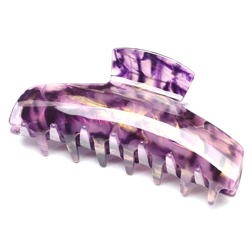 QinGoo Riesen Lila Haarklammer Groß Schöne Damen Haarspange Haarschmuck Kopfschmuck Elegant Haar-Accessoire 1 stück(12cm*4cm, Purple) von QinGoo