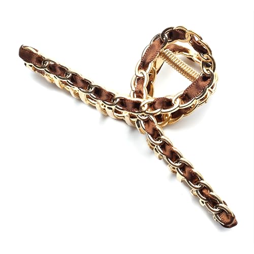 QinGoo Groß Kreuz Metallisch Haarklammer Schöne Damen Haarspange Kopfschmuck Elegant Haar-Accessoire 1stück(11.5cm*4.3cm,Coffee) von QinGoo