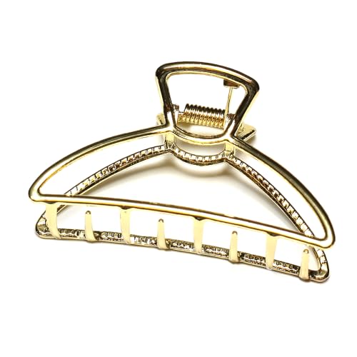 QinGoo Groß Metall Haarklammer Klauen Haarspange Schöne Damen Haarschmuck Elegant Haar-Accessoire 1 stück 8cm(Gold) von QinGoo