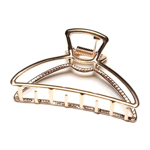 QinGoo Groß Metall Haarklammer Klauen Haarspange Schöne Damen Haarschmuck Elegant Haar-Accessoire 1 stück 8cm(Rose Gold) von QinGoo