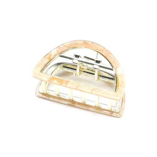 QinGoo Mittelgroß Acetat Metal Haarklammer Klauen Haarspange Schöne Damen Haarschmuck Haar-Accessoire 1stück(5.2cm*2.8cm,Light Pink) von QinGoo