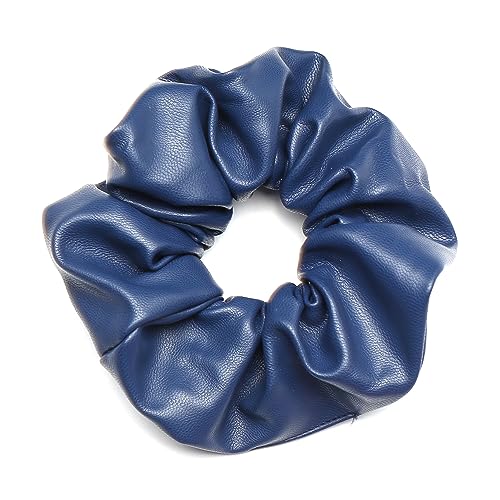 QinGoo Leder Elastisch Haargummi Damen Haarkschmuck Kopfschmuck Elegant Haar-Accessoire 1stück(Navy) von QinGoo