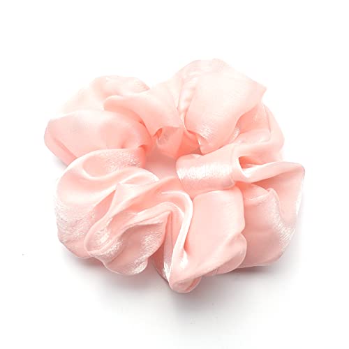 QinGoo Organza Elastisch Haargummi Haarband Pferdeschwanzhalter Damen Haarkschmuck Kopfschmuck Elegant Haar-Accessoire 1stück(Pink) von QinGoo