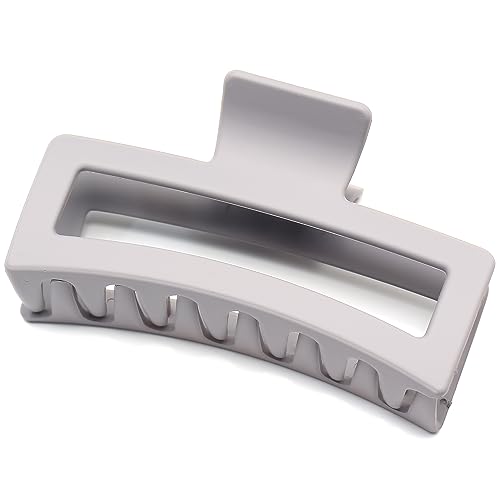 QinGoo Riesen Grau Mattes Haarklammer Groß Haarspange Elegant Haar-Accessoire Schöne Damen Haarschmuck 1stück(12.7cm*5.3cm,Grey) von QinGoo