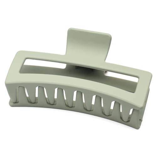 QinGoo Riesen Grün Mattes Haarklammer Groß Haarspange Elegant Haar-Accessoire Schöne Damen Haarschmuck 1stück(12.7cm*5.3cm,Army Green) von QinGoo