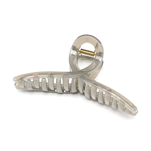 QinGoo Riesen Kreuz Grau Haarklammer Groß Haarspange Schöne Damen Haarschmuck Elegant Haar-Accessoire 1stück(13cm*6.2cm,Grey) von QinGoo