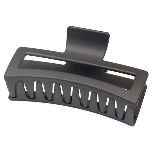 QinGoo Riesen Schwarz Mattes Haarklammer Groß Haarspange Elegant Haar-Accessoire Schöne Damen Haarschmuck 1stück(12.7cm*5.3cm,Black) von QinGoo