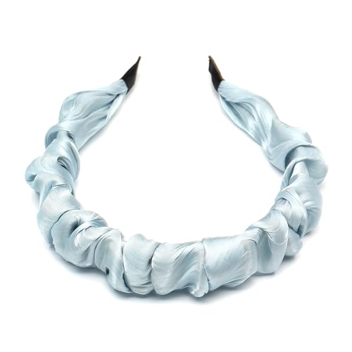 QinGoo Satingefühl Grün Stirnband Haarreife Frauen Stirnbänder Haarband Haarschmuck Kopfschmuck 1stück(Baby Green) von QinGoo