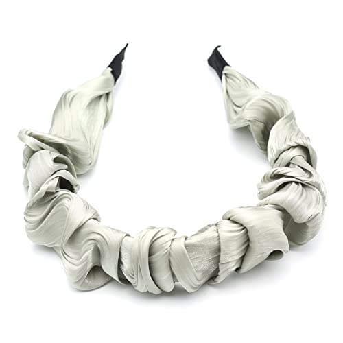 QinGoo Satingefühl Grün Stirnband Haarreife Frauen Stirnbänder Haarband Haarschmuck Kopfschmuck 1stück(Green) von QinGoo