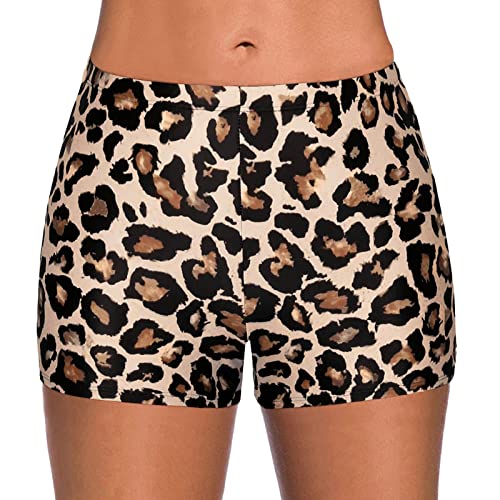 Damen Badeshorts Bauchkontrolle Schwimmshorts Schnell Trocknend Boardshorts Schwimmunterteil UPF50+ Damen Badeshorts Kurze Badehose Schwimmshorts Wassersport Boardshorts Schwimmhose UV Schutz von QinMMSPORTS