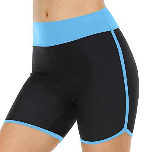 Damen Badeshorts Bauchkontrolle Schwimmshorts Schnell Trocknend Boardshorts Schwimmunterteil UPF50+ Damen Badeshorts Kurze Badehose Schwimmshorts Wassersport Boardshorts Schwimmhose UV Schutz von QinMMSPORTS