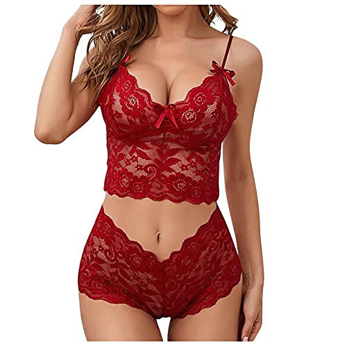 Frauen sexy Lace Unterwäsche Damen Sexy Body EIN Stück Baby Dolls Dessous Spitze Teddy Negligee Damen Sexy UnterwäSche Damen Sexy Dessous Einteiler Bodysuit Teddies Damen Nachtwäsche Teddy Lingerie von QinMMSPORTS