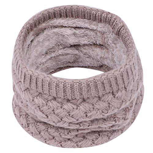 Loop Schal Kinder Baby Schal Jungen Mädchen Schlauchschal Halstuch Nackenwärmer Schals Winter Herbst Frühling Baumwolle Säugling Turban Winddicht Warm Bandana Kopftuch (Khaki, Einheitsgröße) von QinMMSPORTS