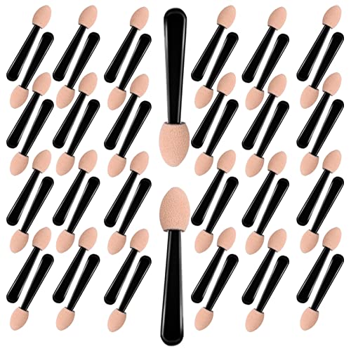 50 Stück Pinselset Lidschatten Applikator, Make Up Applikator Set Schwamm Applikator Kosmetik Make Up Pinsel Augen Kosmetische Pinsel Sponge Eyeshadow Brush Lidschatten Pinsel Klein Make Up Tools von QincLing