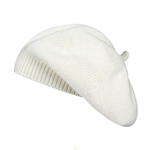 Qinfren Damen Baskenmütze, klassisch, einfarbig, gestrickt, warm, weich, für Winter und Herbst, blau, Einheitsgröße Qinfren Damen Baskenmütze, klassisch, einfarbig, gestrickt, warm, weich, für Winter und Herbst, blau, Einheitsgröße von Qinfren