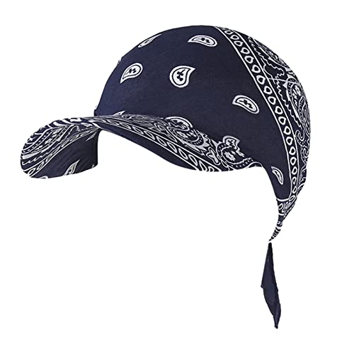 QingHUImao Basecap Damen Baseball Cap Waschbar Hut Slouch Mütze, leicht und weich, Longbeanie, Unisex Sommer Kopftuch Strand Bandana Meer Sonne Sonnenschutz Mütze Baseballkappe (Navy #1, One Size) von QingHUImao