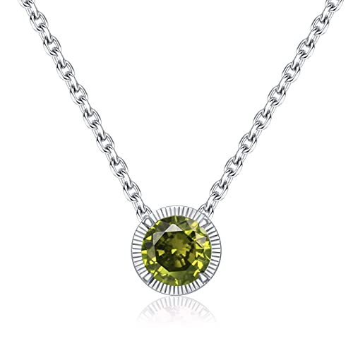 Qings August Geburtsstein Kette Damen Halskette 925 Sterling Silber Peridot Stein Zirkonia Anhänger Halsketten Valentinstag Jahrestag Geburtstag Kristallschmuck Geschenk Qings August Geburtsstein Kette Damen Halskette 925 Sterling Silber Peridot Stein Zirkonia Anhänger Halsketten Valentinstag Jahrestag Geburtstag Kristallschmuck Geschenk von Qings