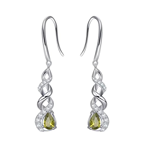 Qings Geburtsstein Infinity Ohrringe August - 925 Sterling Silber CZ Kristall Ohrringe Olivine Peridot August Unendlichkeit Ohrringe MäDchen OhrhäNger Funkelnder Schmuck für Frauen MäDchen Qings Geburtsstein Infinity Ohrringe August - 925 Sterling Silber CZ Kristall Ohrringe Olivine Peridot August Unendlichkeit Ohrringe MäDchen OhrhäNger Funkelnder Schmuck für Frauen MäDchen von Qings