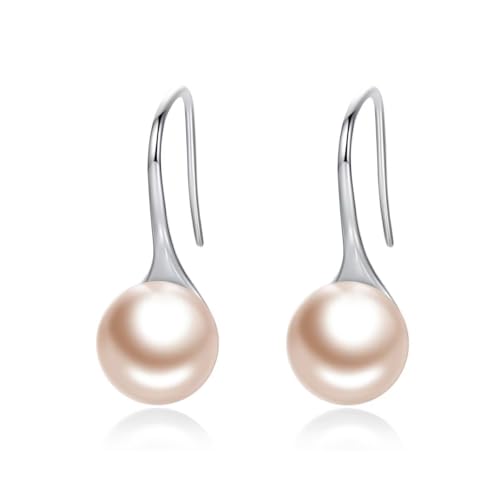 Qings Ohrringe mit Golden Muschelperlen Anhänger S925 Sterling Silber Simulierte Muscheltropfen Runde Charm Ohrstecker für Frauen Mädchen Qings Ohrringe mit Golden Muschelperlen Anhänger S925 Sterling Silber Simulierte Muscheltropfen Runde Charm Ohrstecker für Frauen Mädchen von Qings