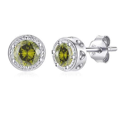 Qings Peridot Ohrringe Silber Geburtsstein Ohrringe August Edelstein Ohrstecker Mini Zirkonia Ohrstecker Qings Peridot Ohrringe Silber Geburtsstein Ohrringe August Edelstein Ohrstecker Mini Zirkonia Ohrstecker von Qings