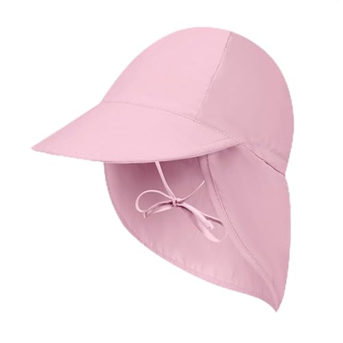 Baby Sonnenhut mit Nackenklappe,Baby Kleinkind Sonnenhut Nackenschutz Kinder Strand Mützen UPF 50+ UV-Schutz für Baby Junge und Mädchen（M von Qinsky