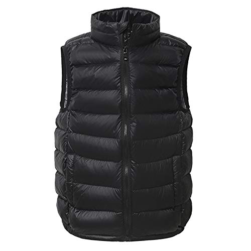 Daunenweste Kinder Mädchen Jungen Ultraleicht Steppweste Vest Ärmellos Daunenjacke Schwarz 150 von Qinuan