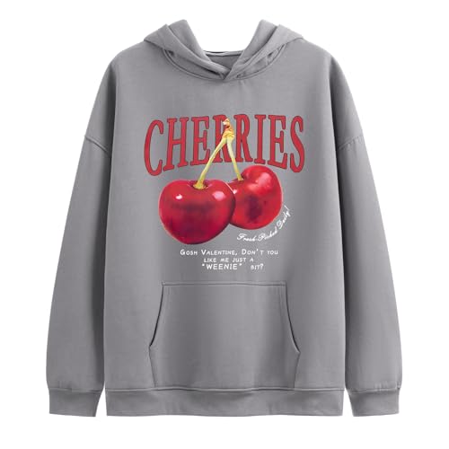 Qiqilyly Oversized Vintage Hoodie Herren Mit Aufdruck Oversize Hoody Sweatshirt FüR MäNner Baggy Pullover Mit Kapuze Streetwear Hoodies Aesthetic Warm Kapuzenpullover(Dunkelgrau,M) von Qiqilyly