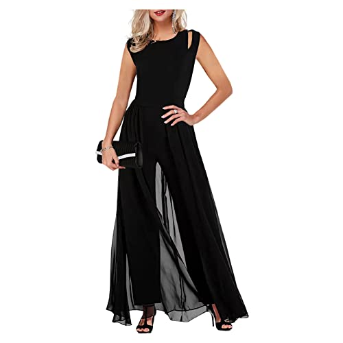 Frauen Ärmelloses Overall Hohe Taille Langzeit -Overall -spielsuit Solid Strampler Frauen Ärmelloses Overall Hohe Taille Langzeit -Overall -spielsuit Solid Strampler von Qiribati
