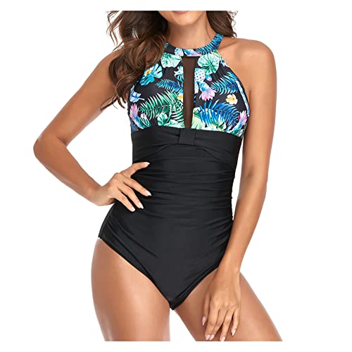 Qiribati Damen Bauchkontrolle EIN Stück Badeanzug Ruch Gepolstert Badebekleidung Maschenabdruck Badeanzüge von Qiribati