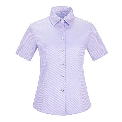 Qiribati Frauen Blusen für Frauen Business Wear Stripe Anzug Hemden Formale Bluse Hemden Sommer Top von Qiribati
