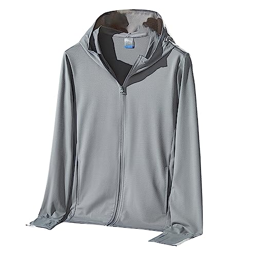 Qiribati Frauen UPF 50+ Sonnenschutz Jacke mit Kapuzenhemden mit Atmungsaktivem Uv -Jacke Sommer Hoodies von Qiribati