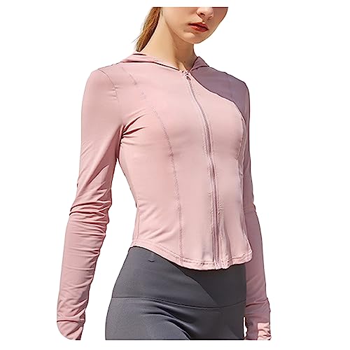 Qiribati Frauen UPF 50+ Sonnenschutzhemden Slim SPF Jacke Uv Hoodie Langarm Sonnenhemd für Outdoor von Qiribati