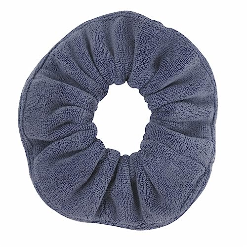 QishGO Große Trocken-Haargummis, Handtuch, Haargummis, Pferdeschwanz-Halter, Haargummis, Mikrofaser-Haargummis für nasses Haar, Grau von QishGO