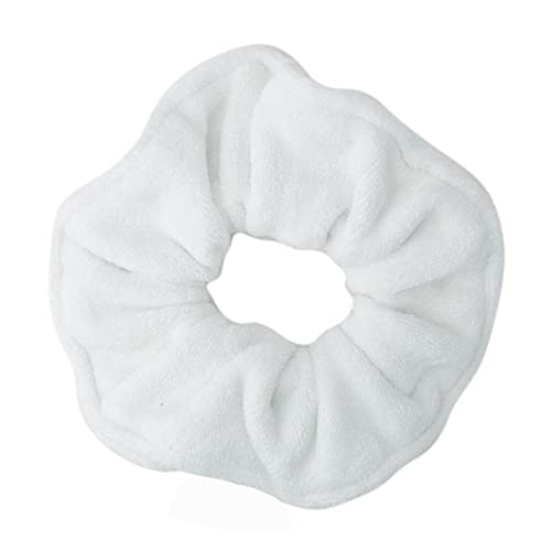 QishGO Große Trocken-Haargummis, Handtuch, Haargummis, Pferdeschwanz-Halter, Haargummis, Mikrofaser-Haargummis für nasses Haar, Weiß von QishGO