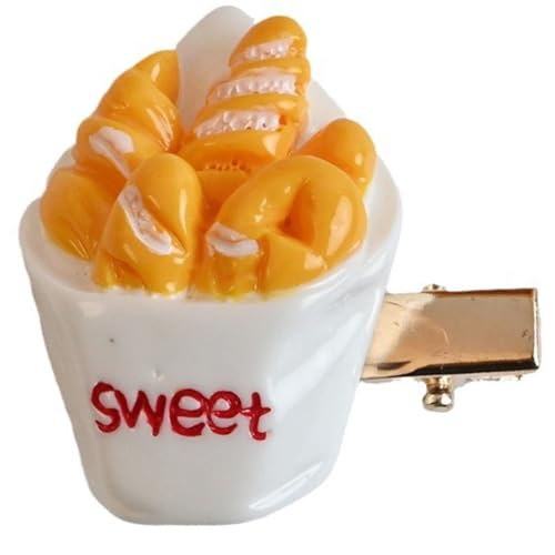 QishGO Kreative Simulation Brot-Form Haarnadel für Mädchen Karneval Fotografieren Haarspangen Ästhetik Haarschmuck von QishGO