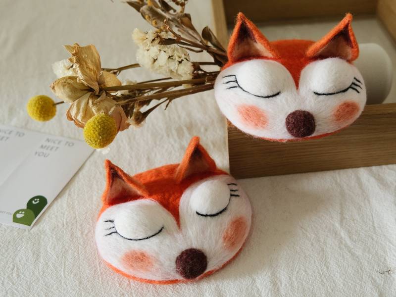 Wollfilz Fuchs Kopfschmuck Handgefertigte Haarspange von QiuleeHandmade