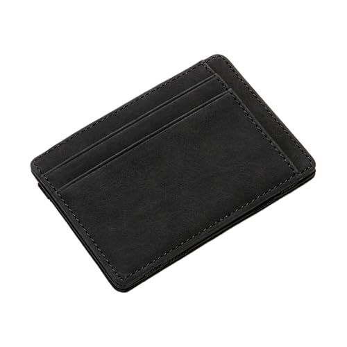 Qiwieod Dünne Magic Wallet,Magic Wallet Leder - Minimalistische Geldbörse aus PU-Leder mit magischer Geldklammer und Kartenhaltern | RFID-Geldbörse, Geldbörse, Kreditkartenetui für Herren von Qiwieod
