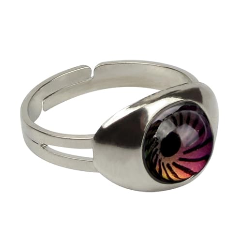 Qiwieod Temperaturkontrollische Veränderbare Ringe, Legierungs-Stimmungsring Für Frauen, Komfortable Verstellgröße Schmuckfinger Dekoration Für Oma Mom Tochter von Qiwieod