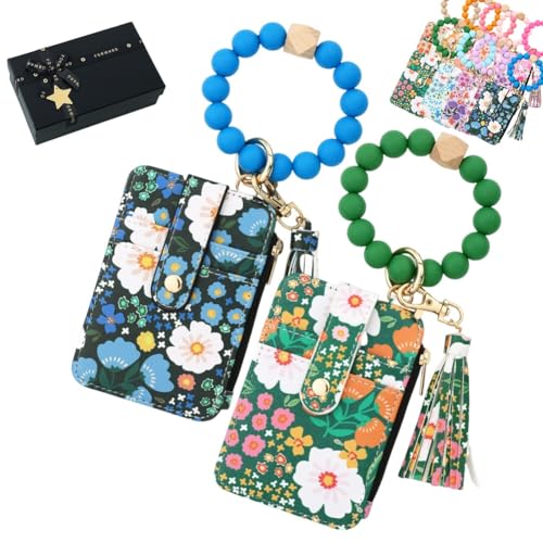 Boho Perlenarmband Schlüsselanhänger Geldbörsen Für Frauen(2pcs-d) von Qixfyze