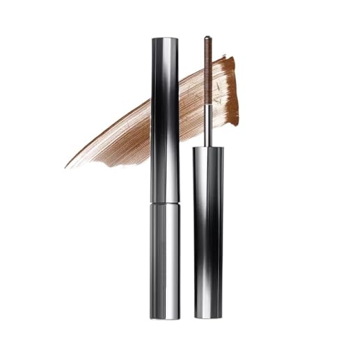 Facelove Iron Eye Schwarz Mascara, 3D Curling Eyelash Iron with Eyelash Curler, Wimperntusche mit Metallbürste, Mas-cara Wasserfest Natürliche Verlängernde und Pflegende(0° Classic Edition-Brown) von Qixfyze