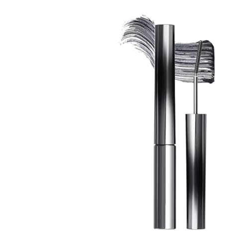 Facelove Iron Eye Schwarz Mascara, 3D Curling Eyelash Iron with Eyelash Curler, Wimperntusche mit Metallbürste, Mas-cara Wasserfest Natürliche Verlängernde und Pflegende(6° Fine Edition-Black) von Qixfyze