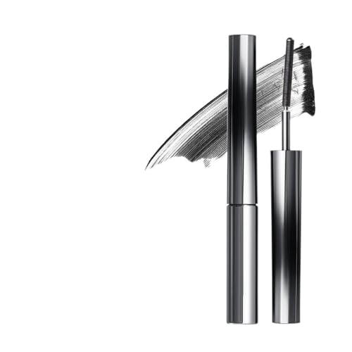 Facelove Iron Eye Schwarz Mascara, 3D Curling Eyelash Iron with Eyelash Curler, Wimperntusche mit Metallbürste, Mas-cara Wasserfest Natürliche Verlängernde und Pflegende(6° Wavy Edition-Black) von Qixfyze